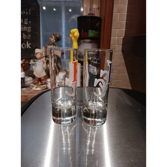Kingsborough Community College "KCC" Tall Shot Glass Set - Picture 2 of 6